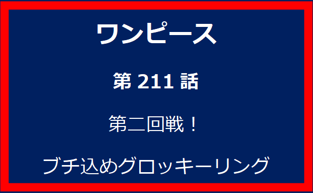 211話: 第二回戦！　ブチ込めグロッキーリング